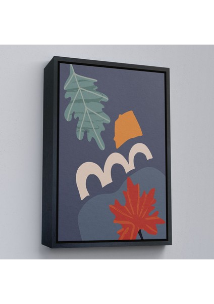 Kahverengi Çerçeveli Soyut Renkler Tablosu modelleri