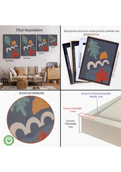 Kahverengi Çerçeveli Soyut Renkler Tablosu indirimleri