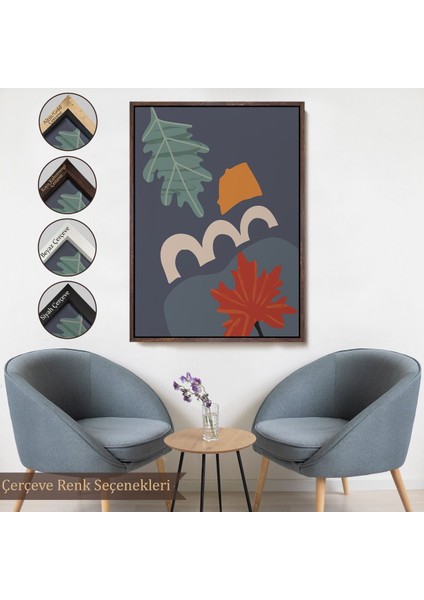 Kahverengi Çerçeveli Soyut Renkler Tablosu