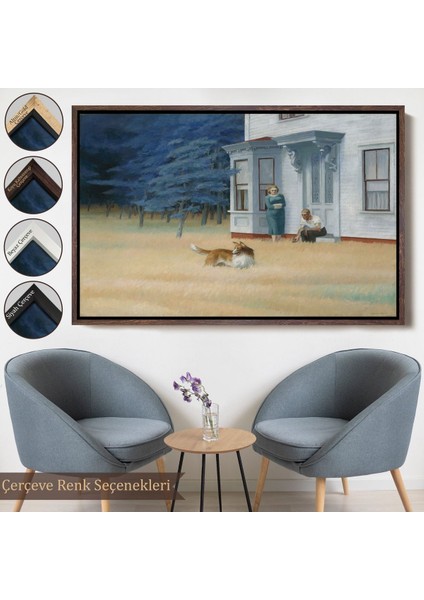 Altın Çerçeveli Edward Hopper - Cape Cod Akşamı Tablo