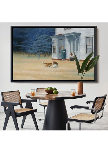 Altın Çerçeveli Edward Hopper - Cape Cod Akşamı Tablo