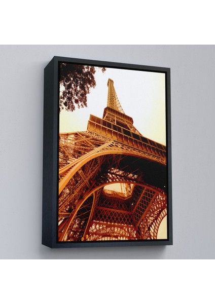 Siyah Çerçeveli Paris Eyfel Kulesi Duvar Tablosu