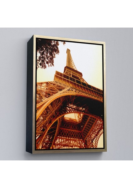 Siyah Çerçeveli Paris Eyfel Kulesi Duvar Tablosu fırsatları