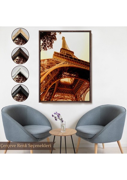 Siyah Çerçeveli Paris Eyfel Kulesi Duvar Tablosu
