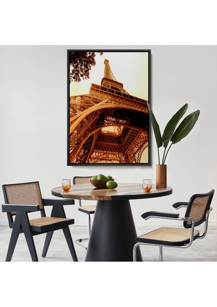 Siyah Çerçeveli Paris Eyfel Kulesi Duvar Tablosu