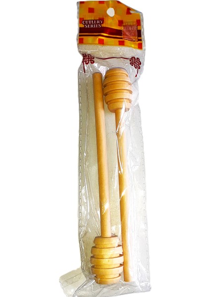 -2 'li Ahşap Bal Kaşığı -16 cm indirimleri