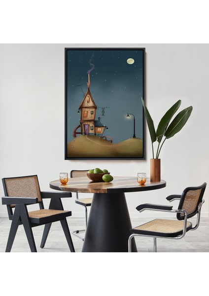 Kahverengi Çerçeveli Güzel Ev Dekoratif Duvar Tablosu