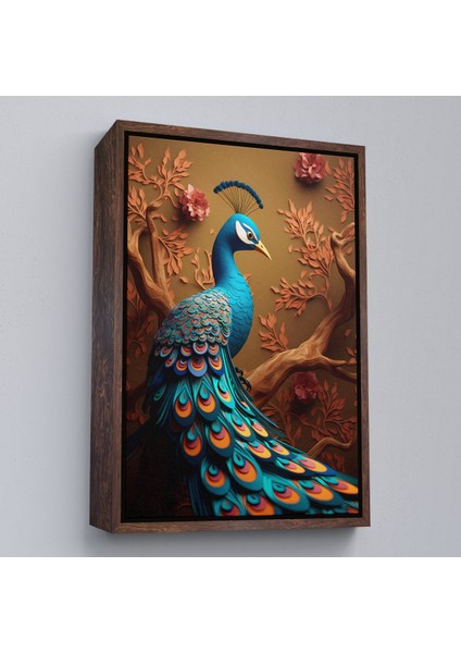 Beyaz Çerçeveli Modern Tavus Kuşutablosu fiyatları