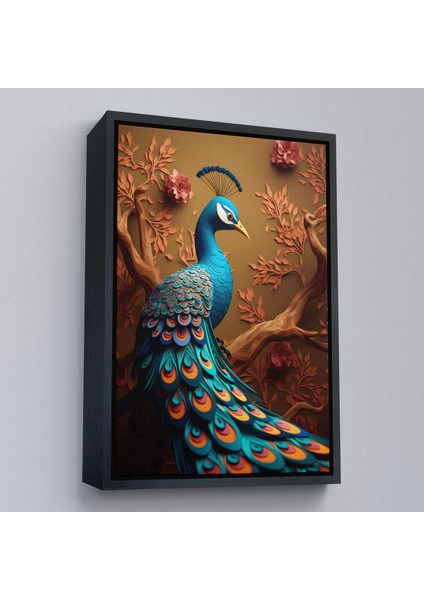 Beyaz Çerçeveli Modern Tavus Kuşutablosu fırsatları