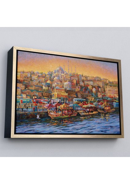 Altın Çerçeveli Sultan Ahmet Camii Önündeki Yavru Kedi Tablosu