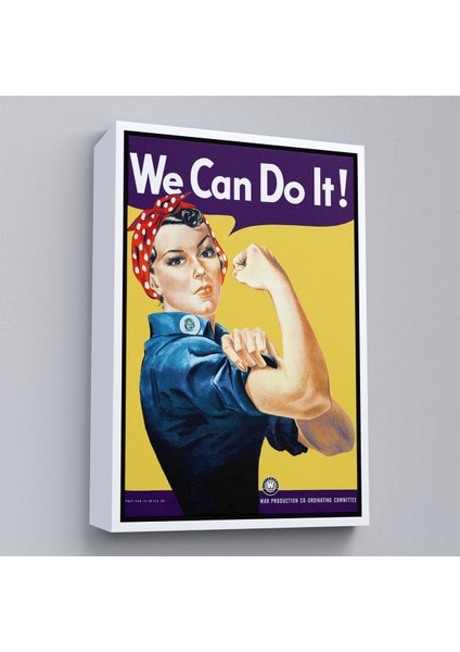 Kahverengi Çerçeveli We Can Do It Tablosu fırsatları