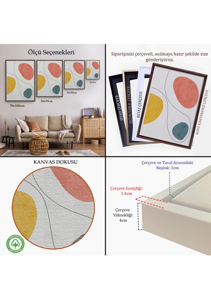 Altın Çerçeveli Dairesel Soyut Tablo indirimleri