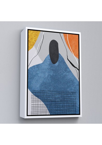 Siyah Çerçeveli Modern Renkli Soyut Tablo fiyatları