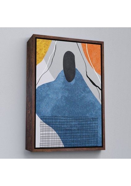 Siyah Çerçeveli Modern Renkli Soyut Tablo modelleri