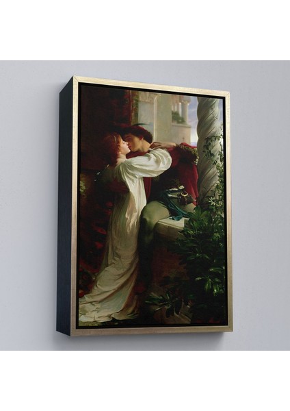 Altın Çerçeveli Romeo ve Juliet Dekoratif Duvar Tablosu