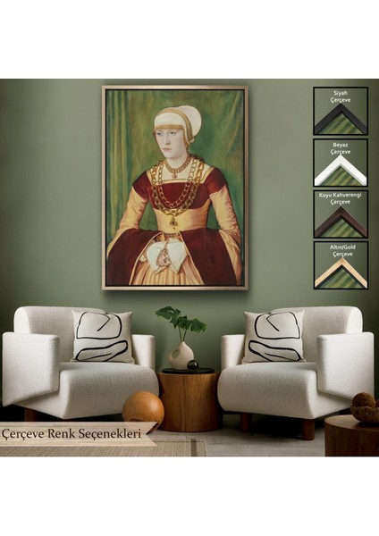 Beyaz Çerçeveli Barthel Beham'in Ursula Rudolph'un Tablosu