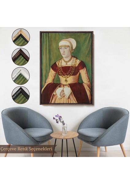 Beyaz Çerçeveli Barthel Beham'in Ursula Rudolph'un Tablosu