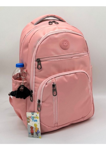1710 Suya Dayanıklı Okul Sırt Çantası Unisex Günlük Okul Çantası Pudra fiyatları