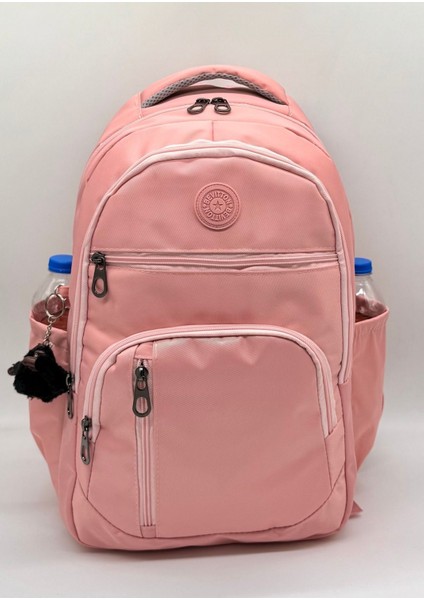 1710 Suya Dayanıklı Okul Sırt Çantası Unisex Günlük Okul Çantası Pudra modelleri