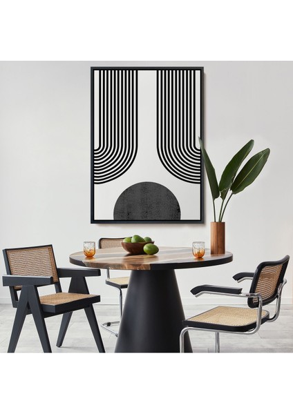 Siyah Çerçeveli Çocuk Odası Sevimli Yavru Ayı Tablosu