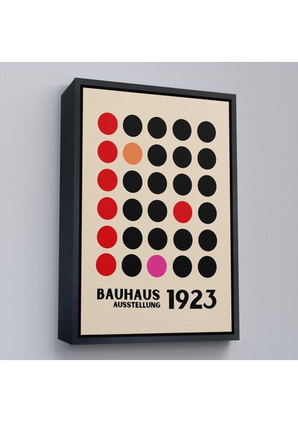 Siyah Çerçeveli Renkli Soyut Çiçekler Tablosu