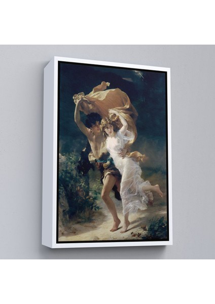 Altın Çerçeveli Fırtına Dekoratif Duvar Tablosu modelleri