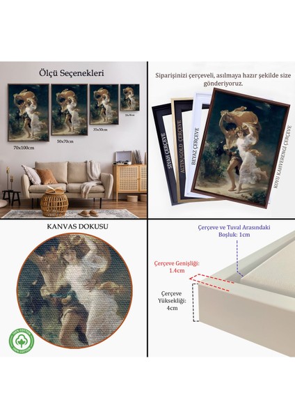 Altın Çerçeveli Fırtına Dekoratif Duvar Tablosu indirimleri