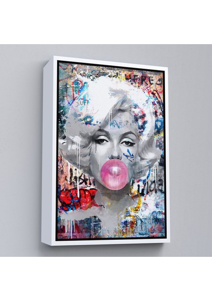 Siyah Çerçeveli Marilyn Monroe Graffiti Pop Art Duvar Tablosu fiyatları