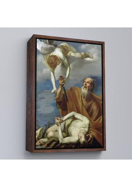 Siyah Çerçeveli Hz Ibrahimin Isak/ismail In Kurban Edilmesi Orazio Riminaldi Duvar Tablosu modelleri