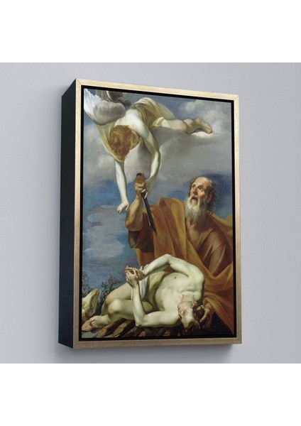 Siyah Çerçeveli Hz Ibrahimin Isak/ismail In Kurban Edilmesi Orazio Riminaldi Duvar Tablosu fırsatları