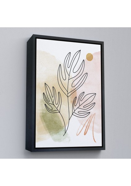 Kahverengi Çerçeveli Iskandinav Soyut Tablo modelleri