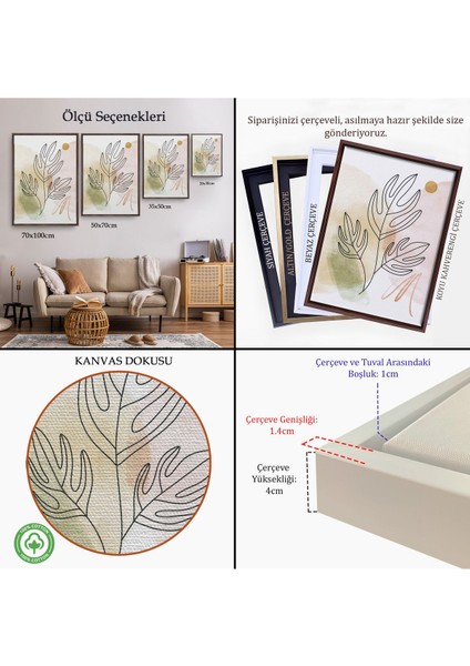 Kahverengi Çerçeveli Iskandinav Soyut Tablo indirimleri