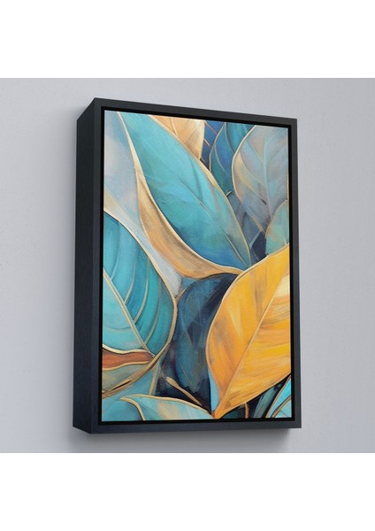 Altın Çerçeveli Renkli Yaprak Tablosu fiyatları