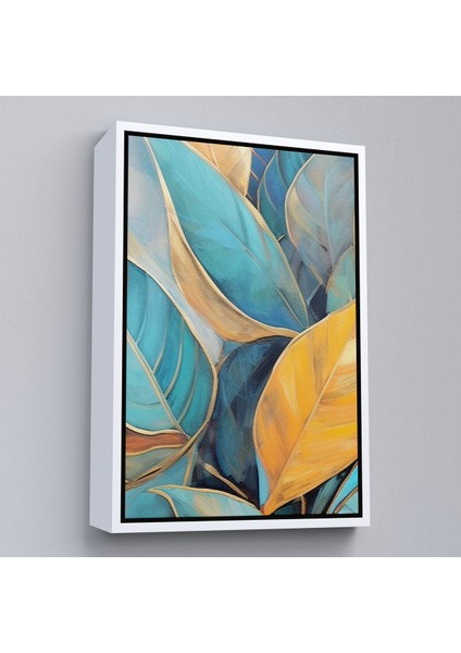 Altın Çerçeveli Renkli Yaprak Tablosu modelleri