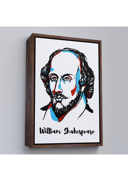 Beyaz Çerçeveli William Shakespeare Dekoratif Kanvas Tablo fiyatları