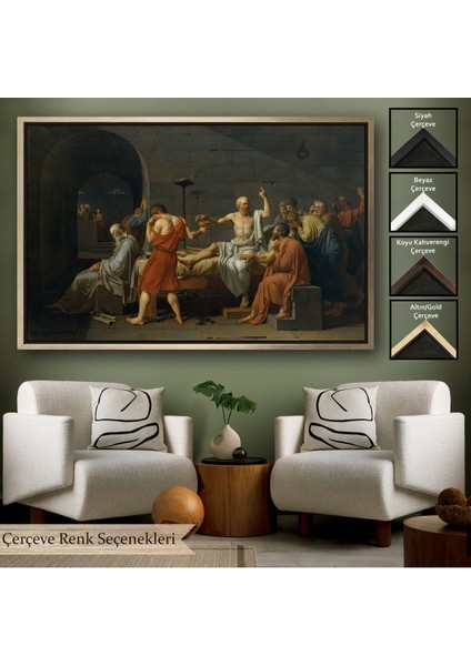 Siyah Çerçeveli Son Akşam Yemeği Leonardo Da Vinci Kanvas Tablo