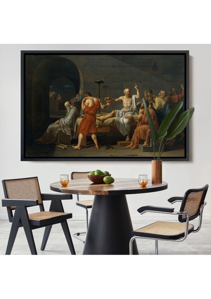 Siyah Çerçeveli Son Akşam Yemeği Leonardo Da Vinci Kanvas Tablo