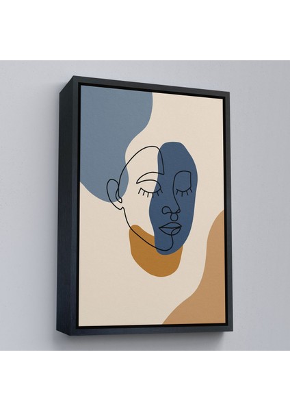 Altın Çerçeveli Renkli Soyut Kadın Tablosu fiyatları