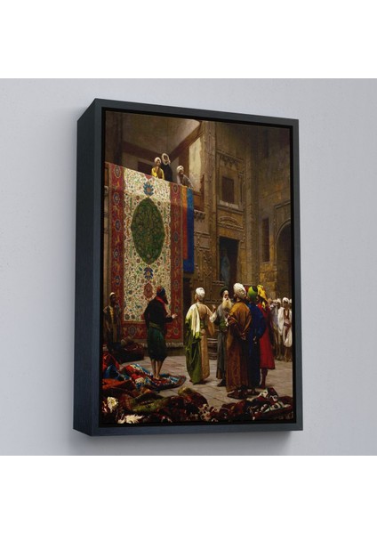 Altın Çerçeveli Osman Hamdi Bey'in Halı Tüccarı Isimli Eseri Kanvas Tablo fiyatları