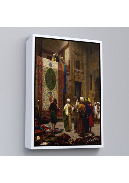 Altın Çerçeveli Osman Hamdi Bey'in Halı Tüccarı Isimli Eseri Kanvas Tablo modelleri