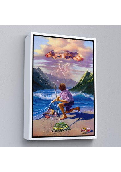 Altın Çerçeveli Çevre Temizliği Temalı Duvar Tablosu modelleri