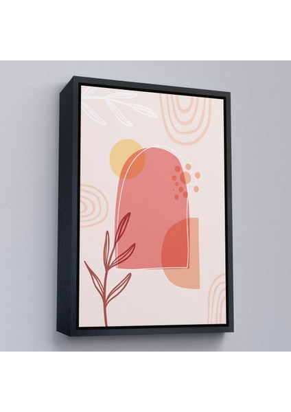 Siyah Çerçeveli Iskandinav Soyut Tablo
