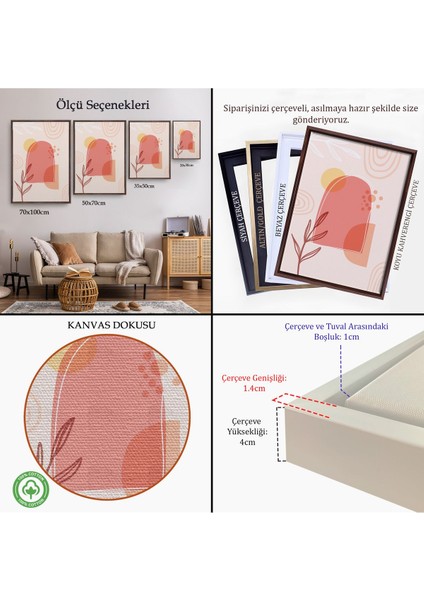 Siyah Çerçeveli Iskandinav Soyut Tablo indirimleri