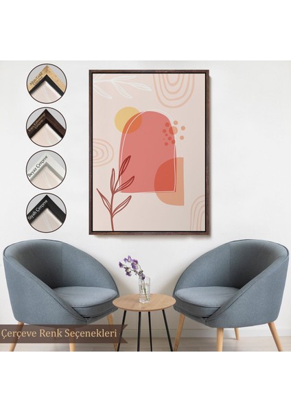 Siyah Çerçeveli Iskandinav Soyut Tablo