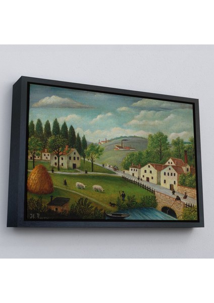 Kahverengi Çerçeveli Rousseau - Bebek Arabaları Pastoral Tablosu modelleri