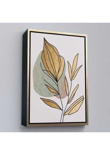 Kahverengi Çerçeveli Soyut Dallar Tablosu fiyatları