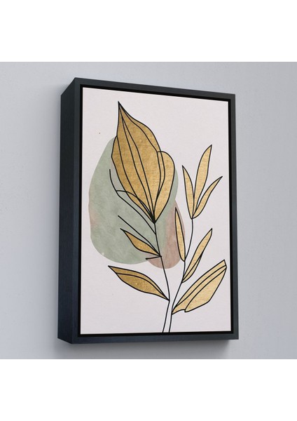 Kahverengi Çerçeveli Soyut Dallar Tablosu modelleri