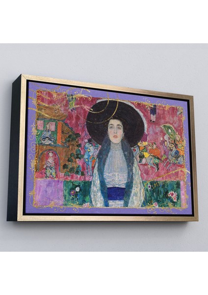 Altın Çerçeveli Gustav Klimt - Adele Bloch Tablo