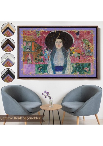 Altın Çerçeveli Gustav Klimt - Adele Bloch Tablo