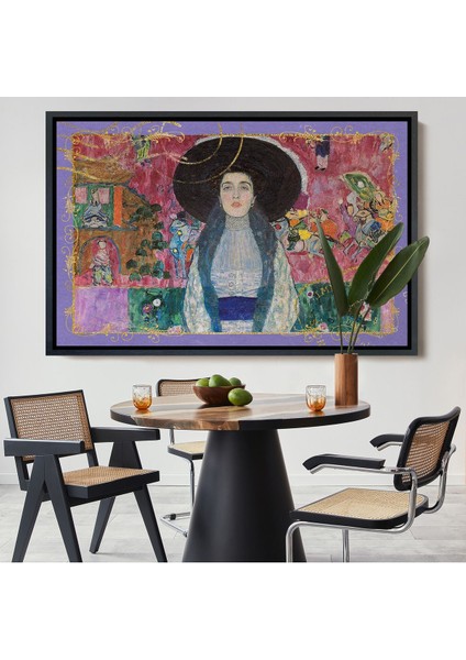 Altın Çerçeveli Gustav Klimt - Adele Bloch Tablo